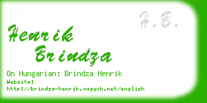 henrik brindza business card